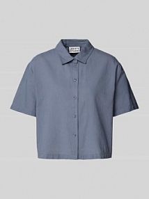 Bluzka krótka z kołnierzykiem typu kent JAKE*S STUDIO WOMAN niebieska damska EAN 74968100382