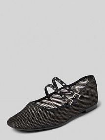 Baleriny z efektem siateczki i sprzączką tamaris czarne EAN 1-22143-44