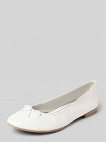Baleriny z ozdobną kokardą tamaris białe EAN 1-22116-41