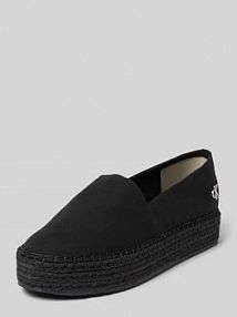 Espadryle z podeszwą na platformie Calvin Klein Jeans czarne damskie EAN YW0YW01737