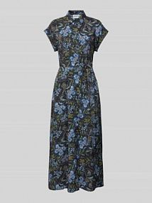 Sukienka koszulowa z wiskozy z wiązanym paskiem Jake*s Casual czarna EAN 24960705610