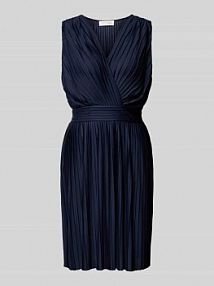 Sukienka koktajlowa o długości do kolan z plisami model Linn GUIDO MARIA KRETSCHMER WOMAN granatowa EAN GMK4539001