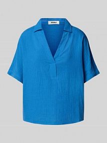 Bluzka o kroju oversized z dekoltem w serek model DENISALF ECOALF niebieska damska EAN MCWGASRDENIS0748S25