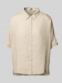 Bluzka koszulowa z listwą guzikową model YERAMELANIAALF ECOALF beżowa damska EAN MCWGASRMELAN0709S25