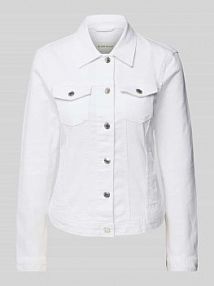 Kurtka jeansowa o kroju regular fit z mieszanki bawełny Tom Tailor biała damska EAN 1045390