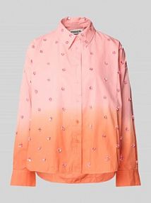 Bluzka koszulowa o kroju regular fit z cekinami model Harkansas Essentiel Antwerp pomarańczowa damska EAN Harkansas