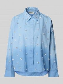 Bluzka o kroju regular fit z cekinami model Harkansas Essentiel Antwerp niebieska damska EAN Harkansas