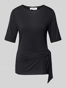 T-shirt z marszczeniami model EMINA GUIDO MARIA KRETSCHMER WOMAN czarny damski EAN GMK4599001