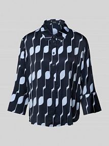 Bluzka koszulowa o kroju regular fit z rękawem o dł. 3/4 model Zellie someday granatowa damska EAN 10377112950332