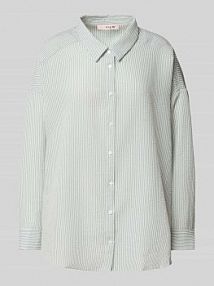 Bluzka koszulowa o kroju regular fit z listwą guzikową A-view zielona damska EAN AV1841