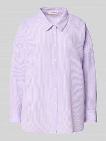 Bluzka koszulowa o kroju regular fit z listwą guzikową A-view fioletowa damska EAN AV1841