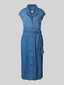 Sukienka jeansowa z wiązanym paskiem model Pitti Nalin MOS MOSH niebieska EAN 171910