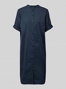 Sukienka koszulowa o długości do kolan ze stójką model Arleth MOS MOSH granatowa EAN 163920