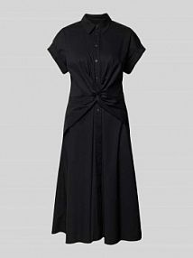 Sukienka koszulowa z wiązanym detalem model CIAN Lauren Ralph Lauren czarna EAN 250903193