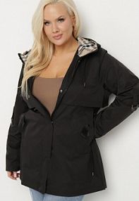 Czarna kurtka Parka z Kapturem i Kieszeniami Eradilla bh forever damska