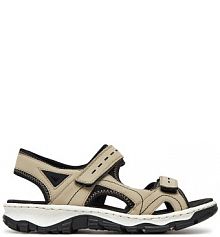 Sandały na obcasie Rieker beżowe 68866-61