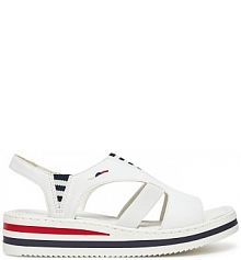 Sandały na obcasie Rieker białe V02Y5-80