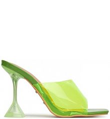 Sandały na obcasie DeeZee zielone ZALHT-01