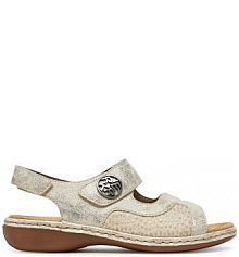 Sandały na obcasie Rieker beżowe 65989-90