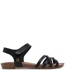 Sandały na obcasie mustang czarne 1307-811