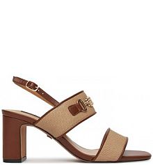 Sandały na obcasie Nine West camel 2489-19
