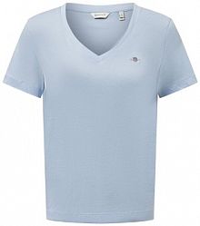 Tshirt  Kobiety Dżersej niebieski jednolity S Gant damski