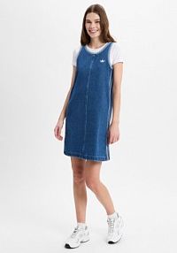 Dżinsowa sukienka  Kobiety Bawełna niebieska jednolity XS adidas Originals