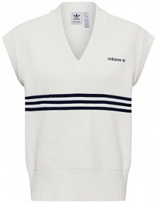 Sweter   kamizelka dzianinowa Kobiety biały jednolity XS adidas Originals damski
