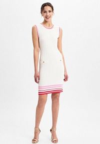 Sukienka z dzianiny Kobiety biała wypukły wzór tkaniny XL Liu Jo Collection