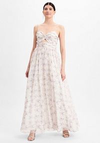 Sukienka wieczorowa Kobiety beżowa/lila wzorzysty 38 Hey Kyla