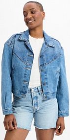 Kurtka dżinsowa Kobiety Bawełna niebieska jednolity M Levi's damska