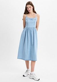 Dżinsowa sukienka  Kobiety Bawełna niebieska jednolity M Levi's