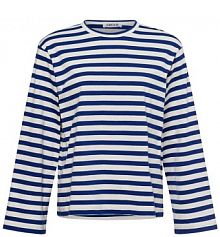 Koszulka z długim rękawem  Verlee Kobiety Bawełna biały/niebieski w paski 38 EDITED damski