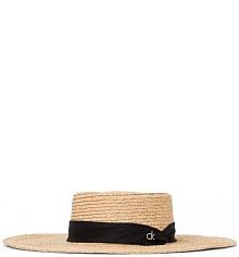 Kapelusz słomkowy Kobiety beżowy jednolity ONE SIZE Calvin Klein damski