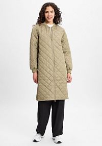 Pikowany płaszcz   NMGilly Kobiety Sztuczne włókno zielony jednolity XS Noisy May damski