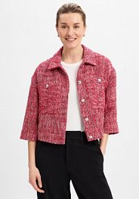 Kurtka pudełkowa  MMPenn Mino Kobiety wyrazisty róż wypukły wzór tkaniny 42 MOS MOSH damska