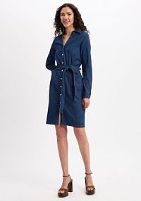 Sukienka  z bluzką  MMMalti Kobiety Bawełna niebieska jednolity XL MOS MOSH