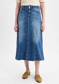 Dżinsowa spódnica   MMJanet Shane Kobiety niebieska jednolity 28 MOS MOSH