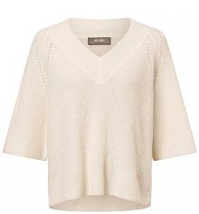 Sweter  z zawartością alpaki  MMTaci Kobiety biały jednolity XS MOS MOSH damski