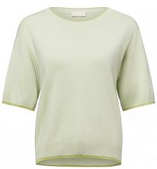 Sweter  z krótkim rękawem  Bianco Iana Kobiety zielony jednolity M Liu Jo Collection damski