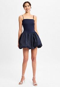 Sukienka  Kobiety Sztuczne włókno niebieska jednolity 40 Swing