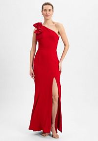 Sukienka wieczorowa Kobiety Sztuczne włókno czerwona jednolity 42 Swing