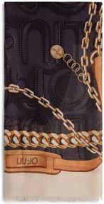 Szalik  Kobiety Sztuczne włókno wielokolorowy/czarny nadruk ONE SIZE Liu Jo Collection damski