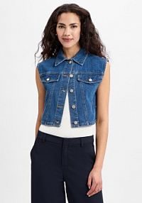 Kamizelka jeansowa  NMRobie Kobiety niebieska jednolity XL Noisy May damska