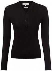 Sweter  z dzianiny Kobiety Lyocell czarny jednolity XXL IPURI damski