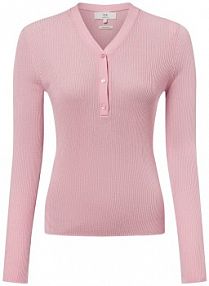 Sweter  z dzianiny Kobiety Lyocell różowy jednolity XS IPURI damski