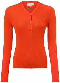 Sweter  z dzianiny Kobiety Lyocell pomarańczowy jednolity XXL IPURI damski