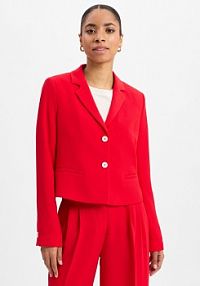 Modułowy blezer  Kobiety Sztuczne włókno czerwony jednolity 46 More & More