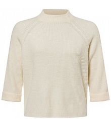 Sweter z dzianiny z zawartością kaszmiru  Tijoulie Kobiety beżowy jednolity 42 Someday damski