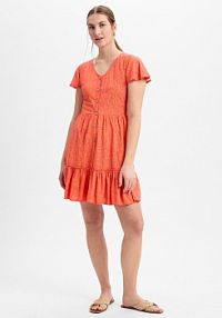 Sukienka na co dzień  Thalaska Kobiety wiskoza pomarańczowa wzorzysty XL Ragwear